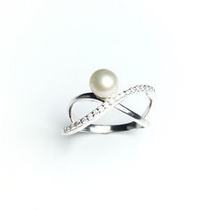 [#A021] 925 Sterling Silver Freshwater Pearl Ring